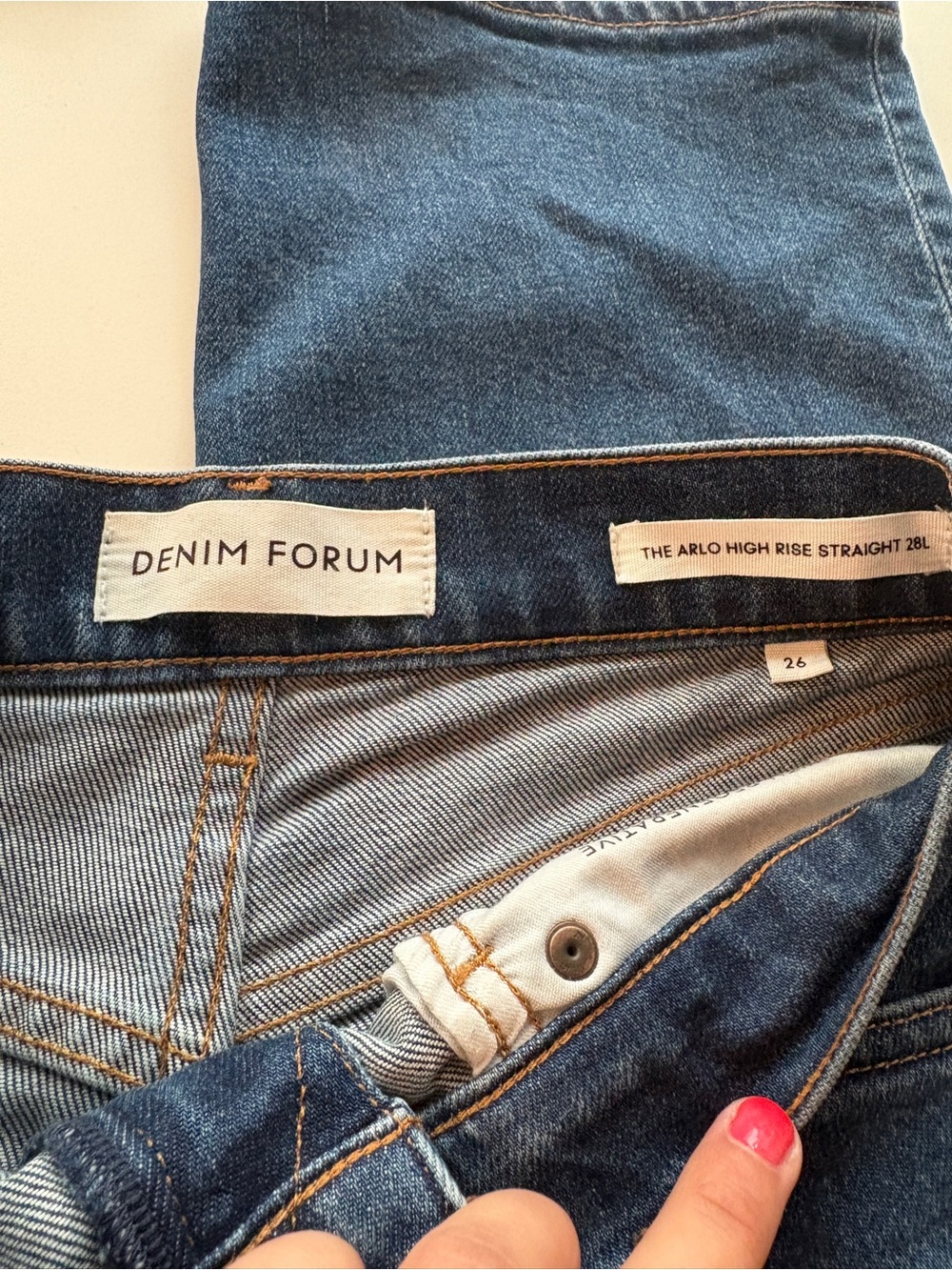 Denim Forum The Arlo Hi-Rise Straight Jean - Picture 5 of 7